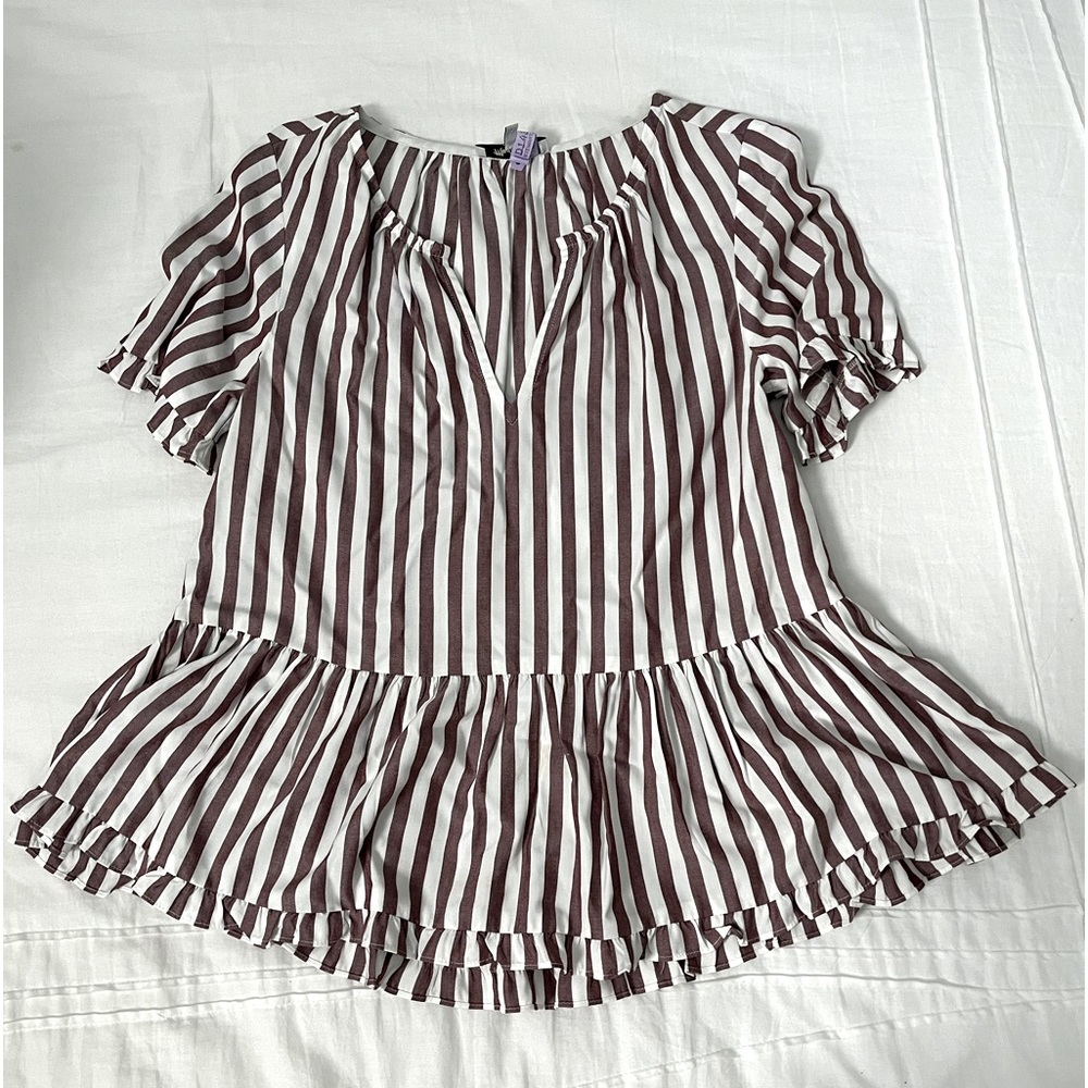 Madewell Purple Stripe Blouse